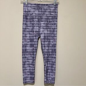 Athleta Lavender Striped Leggings